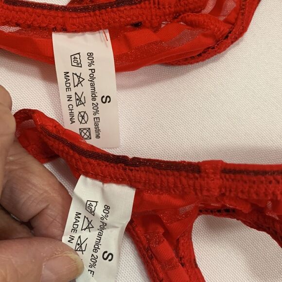 Men’s Size Small bundle of Two Thongs.  Both are Red/black & NWT - Picture 4 of 7